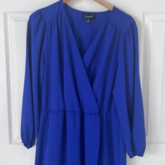 NWOT Connected Apparel Royal Blue Long Sleeve Maxi Dress 14W - Picture 2 of 6